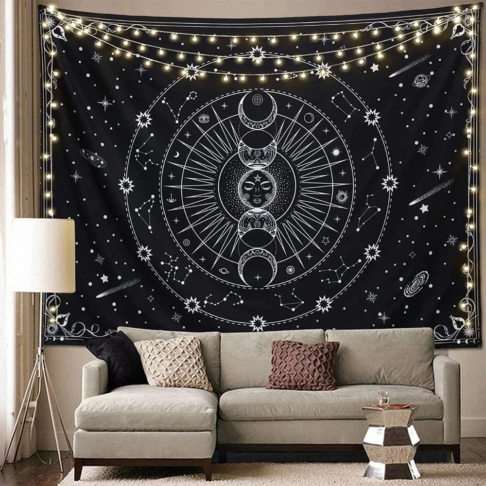 Tarot Card Tapestry Aesthetic Vintage Astrology Tapestry Wall Hanging Home Decor
